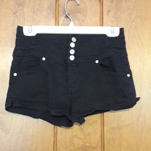 Black low waist shorts